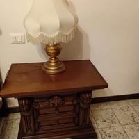 coppia comodini classici+2lampade vintage abbinate