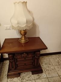 coppia comodini classici+2lampade vintage abbinate