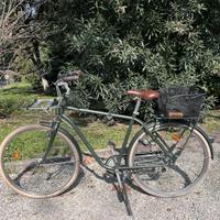 Bici città ELOPS 520 telaio alto verde militare