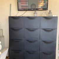 Scarpiera ikea trones 12 moduli nera