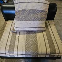 divano + poltrona in vera pelle come nuovo