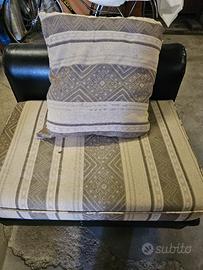 divano + poltrona in vera pelle come nuovo