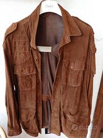 Giacca sahariana in vera pelle di renna - made Ita