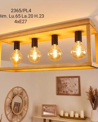 Plafoniera da soffitto con 4 luci