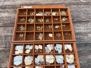 Stock lettere e iniziali metallo vintage anni 90