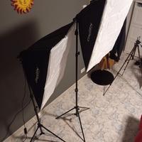 Softbox, lampadine e borse x 2 - set studio foto