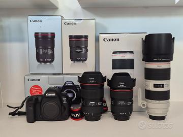 CANON CORREDO orpo e 3 obbiettivi
