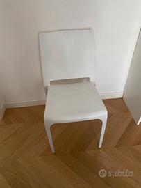 Sedia Volga bianca polipropilene