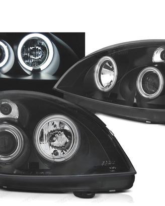 FARI PER RENAULT CLIO II 01-05 ANGEL EYES LED NERI