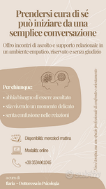 Ti ascolto. Uno spazio dedicato a te