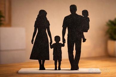 Silhouette famiglia 3D