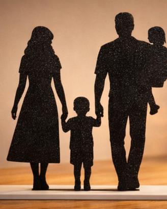Silhouette famiglia 3D-Ricordi in famiglia