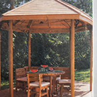 Gazebo diam 375 in legno lamellare – nuovo