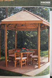 Gazebo diam 375 in legno lamellare – nuovo