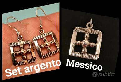 Set Orecchini e ciondolo in argento  Messico