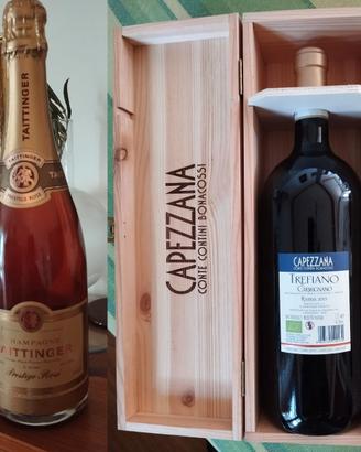 Champagne Taittinger Rosé e Magnum Capezzana 2015