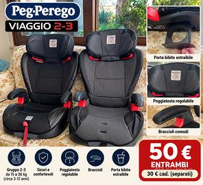 2 SEGGIOLINI AUTO PEG PEREGO VIAGGIO 2-3