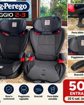 2 SEGGIOLINI AUTO PEG PEREGO VIAGGIO 2-3