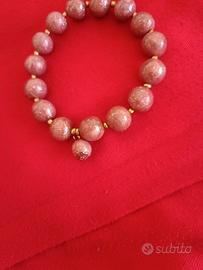 Bracciale rosa dorato Luca Barra 