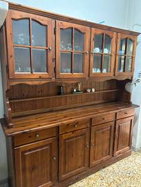 Vetrina / Credenza in legno massello stile rustico