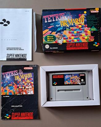 Tetris & Dr. Mario - Super Nintendo snes pal