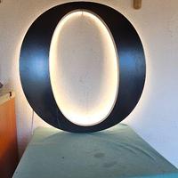 INSEGNA LUMINOSA VINTAGE LETTERA "O" LAMPADA MODER