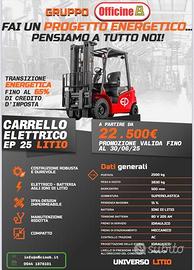 Carrello Elevatore Ind.Batteria al Litio