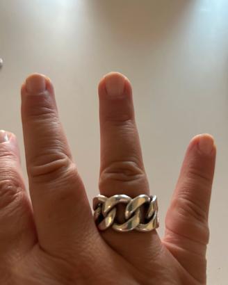 Anello catena in argento