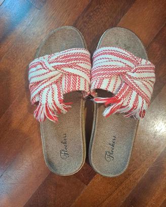 Sandali Ciabatta Flockers in Tela Boho / Etnico 