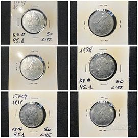 Collectible Coins 50 Lire 1978/79/88 KM# 95.1