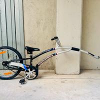 Bici trailer traino rimorchio bimbi