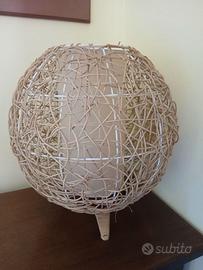 due grandi lampade a sfera in ratta