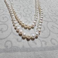 2 fili di perle naturali di acqua dolce