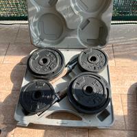 Kit manubri bodybuilding 20 KG in ghisa-decathlon