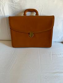 Borsa Lavoro Vera Pelle Marrone Avana by Munari