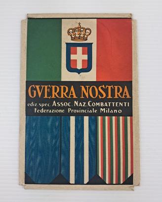 Serie completa di 12 cartoline Guerra Nostra 1928