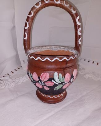 vaso con manico terracotta