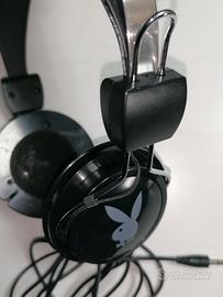 Cuffie stereo Playboy nere con cavo no imbottitura