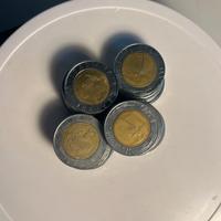 Lotto da 25 monete da 500 lire Italia 170g ca.