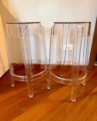 Sgabelli kartell charles ghost coppia trasparenti