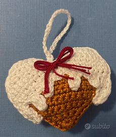Decorazione uncinetto Cuore pan di zenzero
