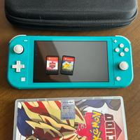 Nintendo Switch Lite + Custodia & Due giochi 