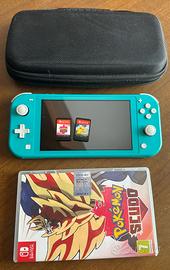 Nintendo Switch Lite + Custodia & Due giochi 
