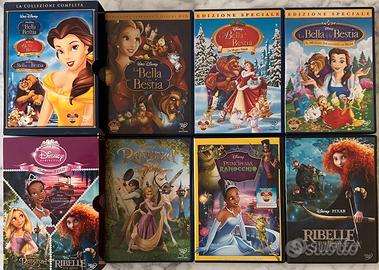 Dvd cofanetto principesse Belle, Rapunzel, Ribellw