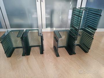 Porta CD modulari in plastica fumé – lotto 5 pezzi