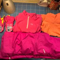 Pantaloni da sci, guanti e 2 ile bimba 3/5 anni