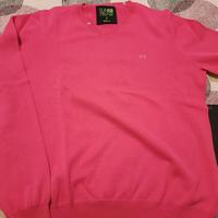 Maglia uomo cotone SUN68 rosa fluo
