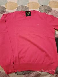 Maglia uomo cotone SUN68 rosa fluo