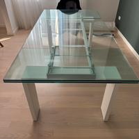 Tavolo vetro allungabile Tonin