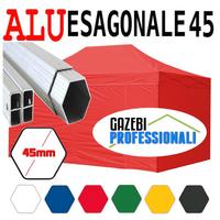 Gazebo pieghevole 4,5x3 rosso eventi fiera chiosco